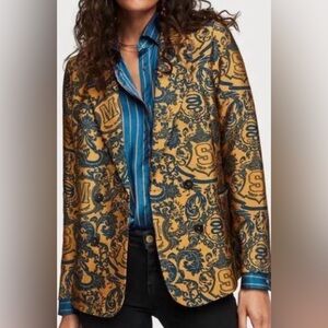 Scotch & Soda Jacquard Printed Blazer sz M
